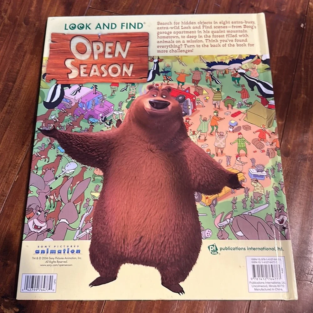 Rare Open Season Look and Find Hardcover Book 2006 Sony Boog Elliot HTF